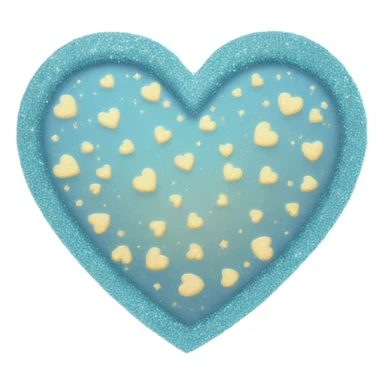 pastel blue glitter heart sticker