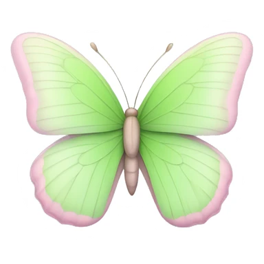 Light Green butterfly with light pink butterfly sticker