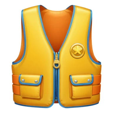 a gold medal with a gold lifevest engraved on it sticker