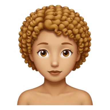 Uma personagem com o cabelo bem curto cacheado  sticker