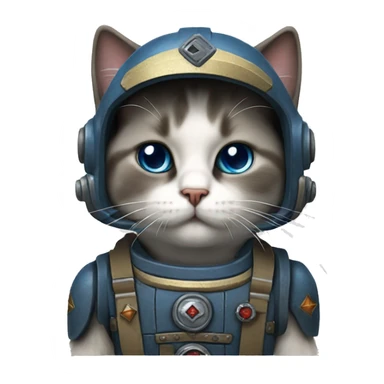 ragdoll cat spacemarine sticker