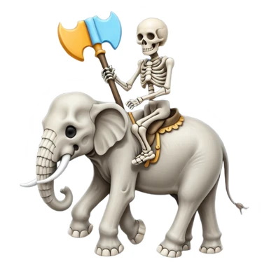 Skeleton Rider on elephant sticker