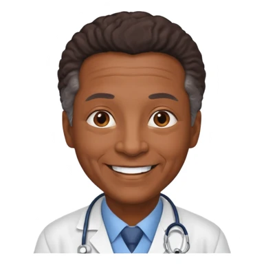 aftican american doctor emoji a bit older sticker