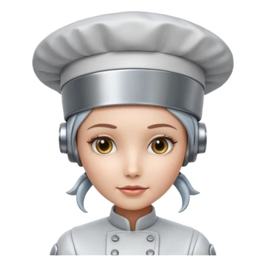 female robot chef sticker