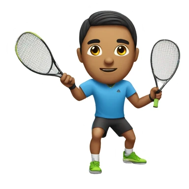 Squash player sticker