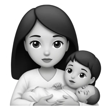 Newborn B&W with female sticker