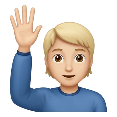 awkward person waving hi sticker