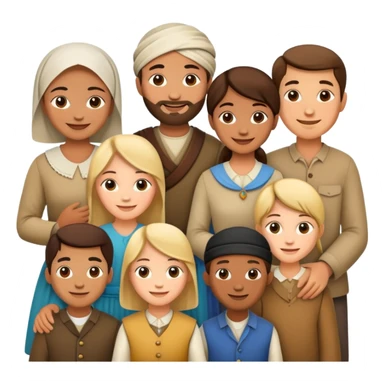 peasants big family sticker