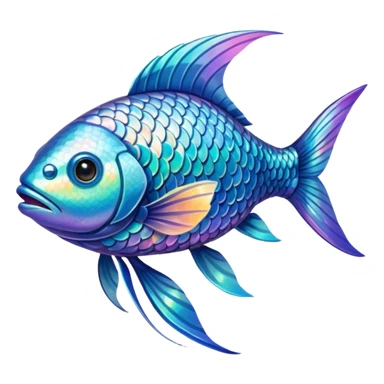 High resolution of  full body fish sticker