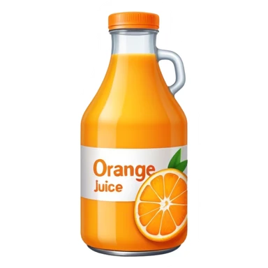 Orange juice bottle sticker