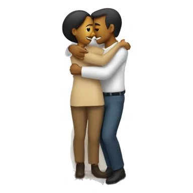 woman hug man inn bed sticker