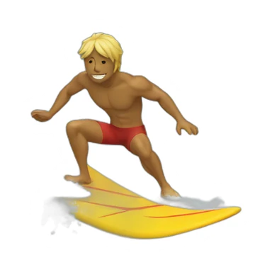 surfer swims on a board sticker
