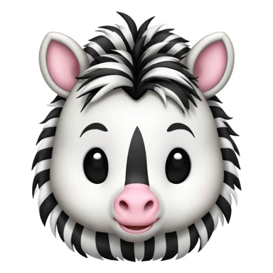 cute zebra with black and white stripes sticker