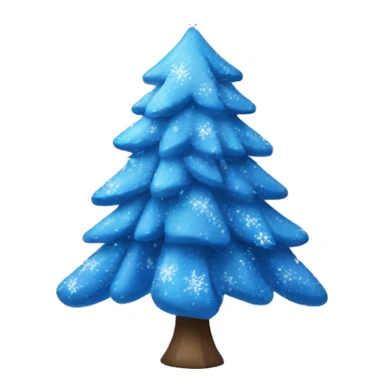 Blue Christmas tree with snowflakes sticker
