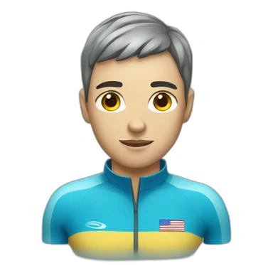 professional swimmer in a starting position sticker