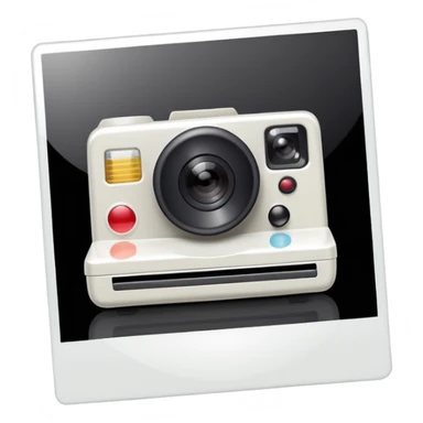 blank polaroid photo, with a faint reflection, no text sticker