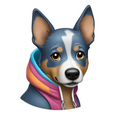 Blue Heeler in Hoodie sticker