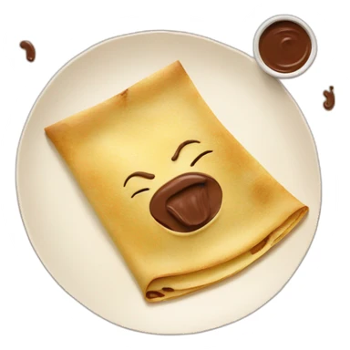 crêpe in paper with nutella sticker