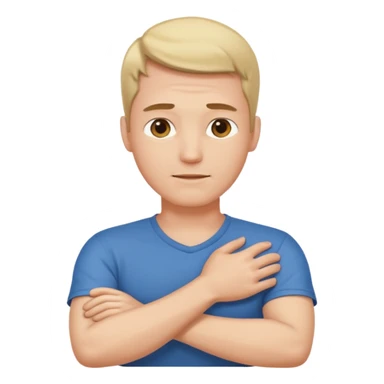 can you make a guy with his arms crossed holding his neck sticker