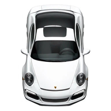 white new Porsche 911  sticker