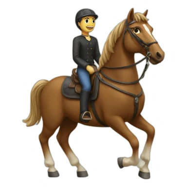 chat sur un cheval sticker