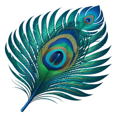 Make an peacock feather emoji sticker