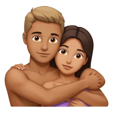 Man and woman cuddling sticker