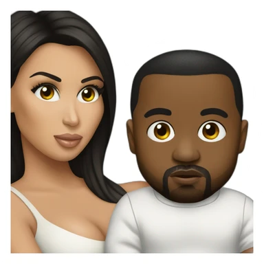 kim kardashian holding midget kanye sticker