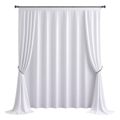 industrial white curtain sticker