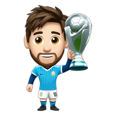 messi levantando la copa del mundo sticker