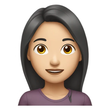 asian woman fall in love sticker