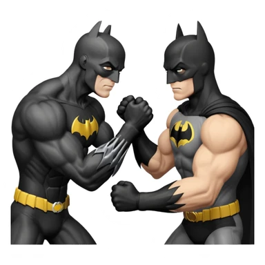 The Black Flash and Batman arm wrestling sticker