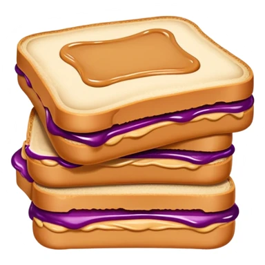 Peanut butter and jelly sandwich  sticker