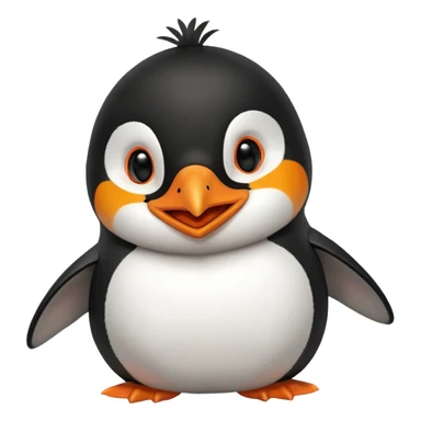 laughing penguin sticker