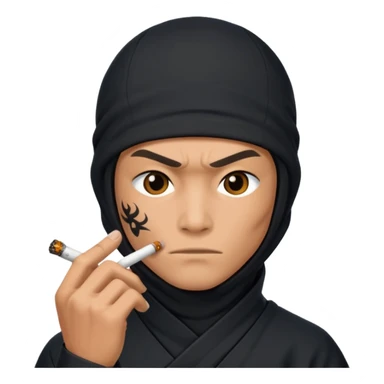 Ninja fumando sticker