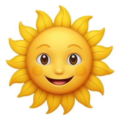 smiling sun emoji, bright and cheerful sticker