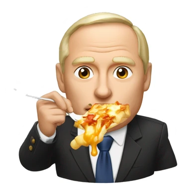 Vladimir Poutine qui mange une poutine sticker