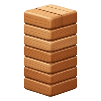 building material: wooden blocks stacked on top of each other sticker