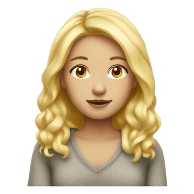 Cozy Blonde girl  sticker