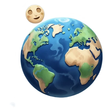 earth and the moon add stars make it less reallistic sticker