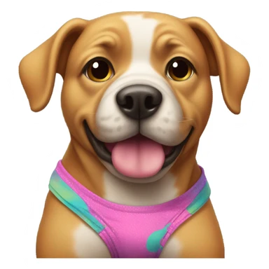 Dog wearing bikini sticker