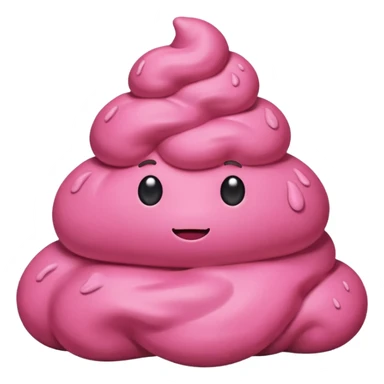 Pink poop sticker