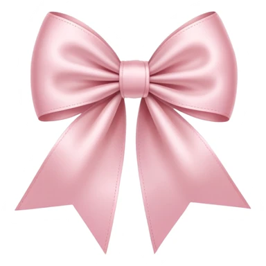 light pink ribbon bow sticker