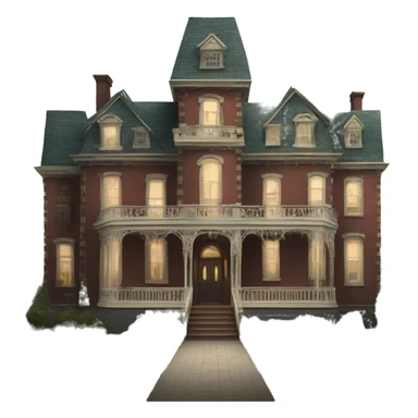 Expensive pre-Victorian very wide Mansion hotel haunting  sticker
