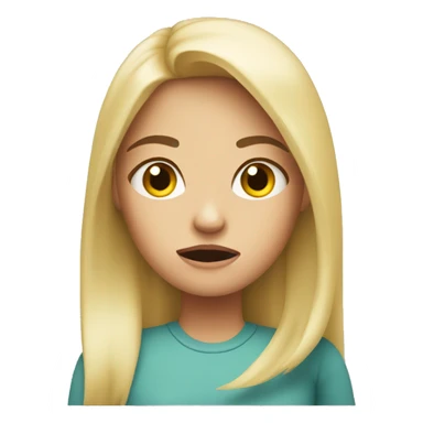 Blonde girl very annoyed sticker