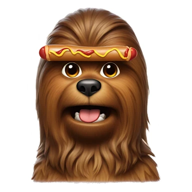 Chewbacca with a hot dog sticker