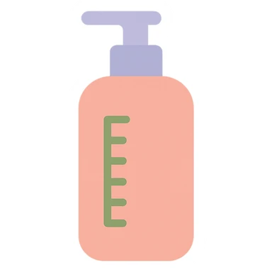 beauty product bottle with a measuring scale sticker