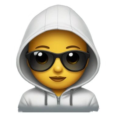Baby with hoodie and sunglasses  sticker