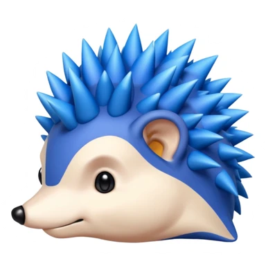 A blue hedgehog with 6 spines only face no whiskers sticker