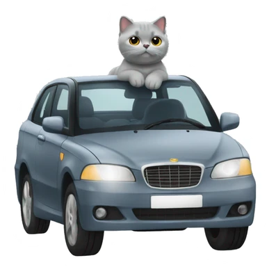 british shorthair driving car sticker